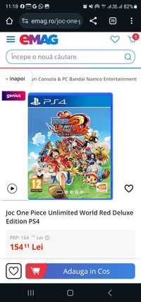 Joc One Piece Unlimited World Red Deluxe Edition PS4 sigilat