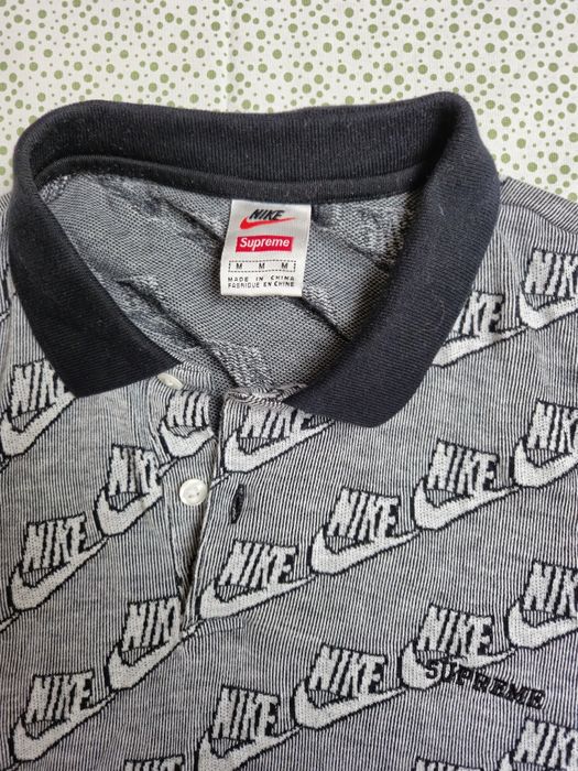 Supreme Nike Jacquard Polo Black