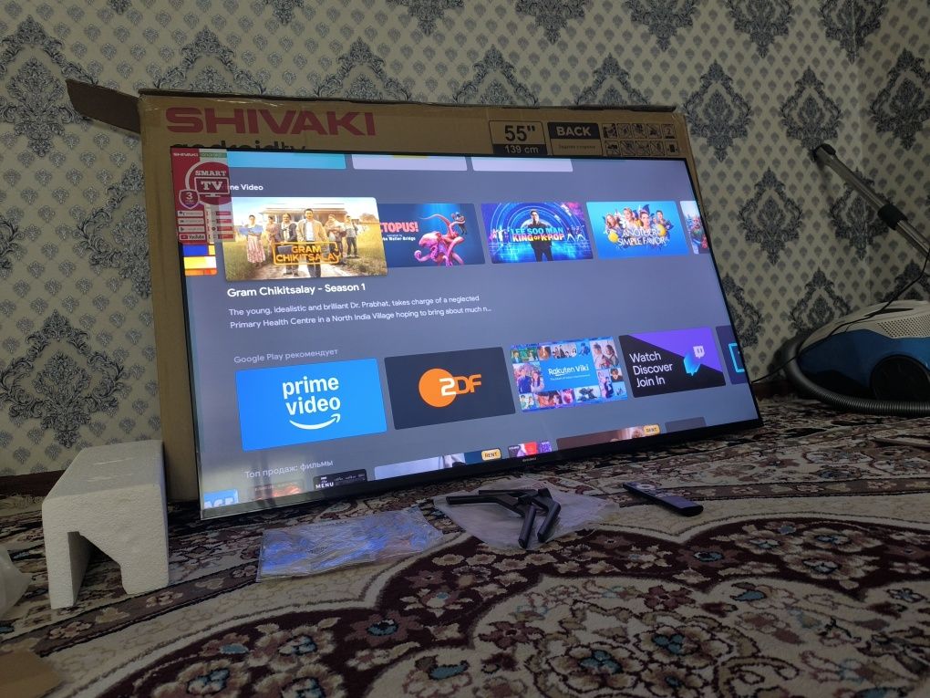 Срочно smart телевизор shivaki 55 диагональ состояние как новый