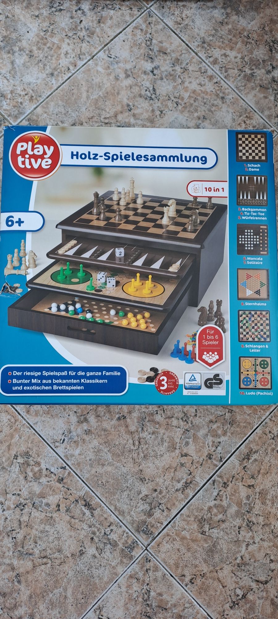 Дървен комплект игри 10 в 1