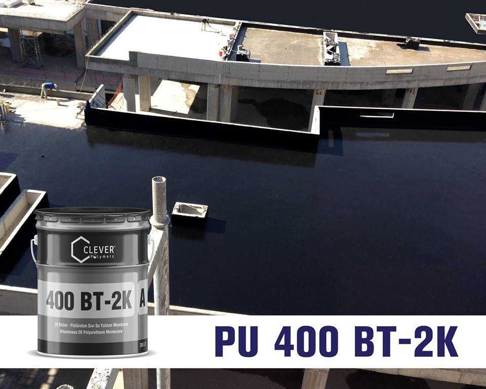 Битумно полиуретановая гидроизоляция Clever Polymers 400 BT 2K