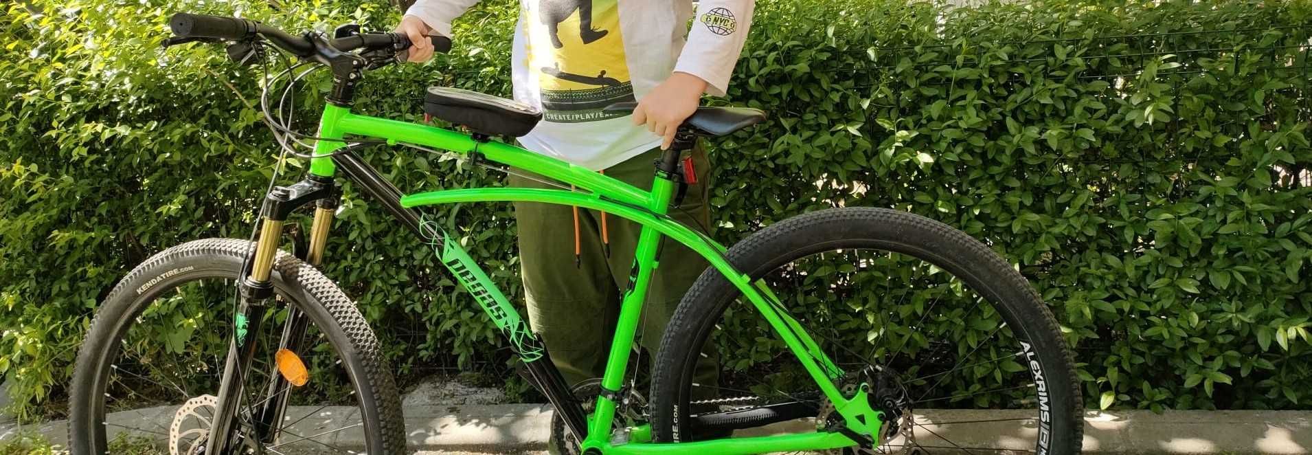 Bicicleta Pegas Drumet verde+furca noua de rezerva