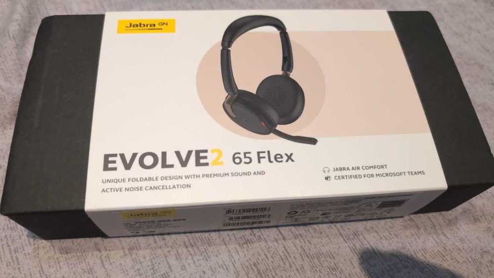 Casti cu microfon Jabra Evolve2 65 Flex  Negru