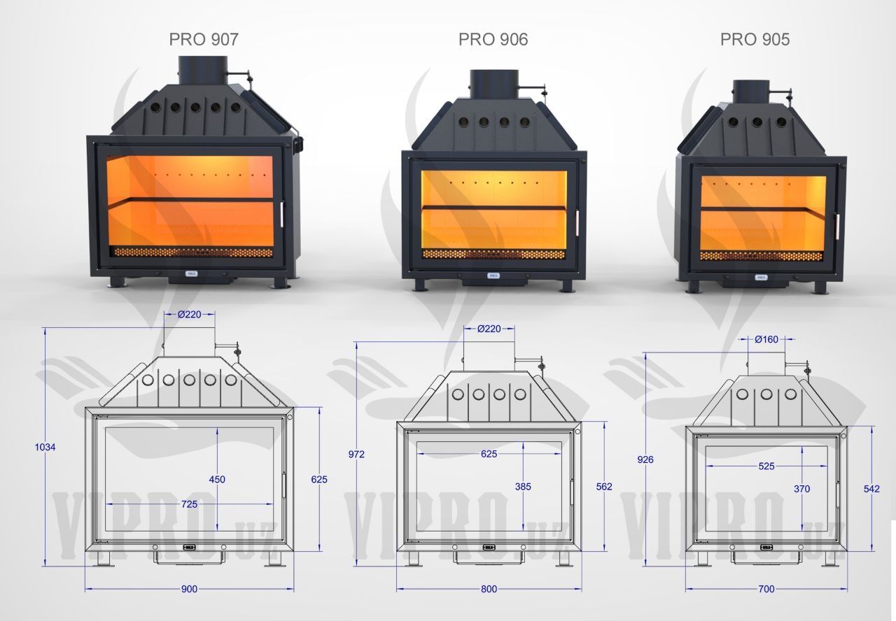 Камин PRO-905,каминная топка,печь,отопление,обогрев