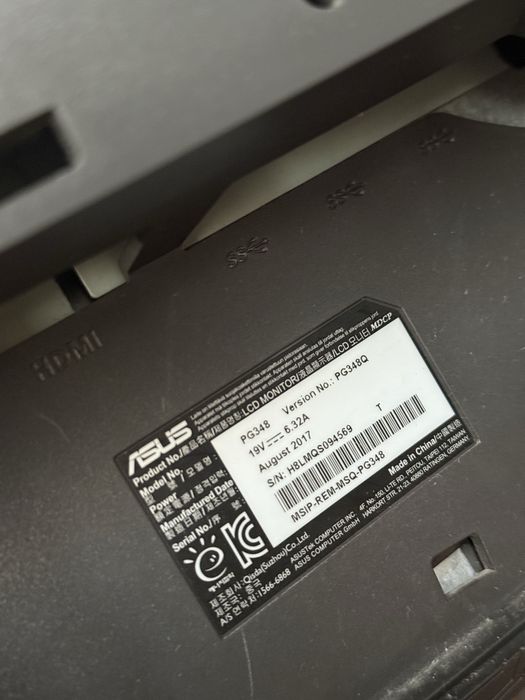 Asus Monitor Gaming ROG SWift PG348Q 34” Ultra Wide Curved 100hz