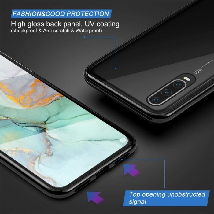 Husa Huawei P30 Pro , Magnetica 360 Negru, Perfect Fit cu spate sticla