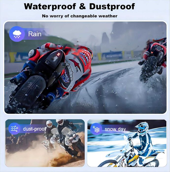 Fodsports FX6 Bluetooth интерком за мотоциклет до 6 човека 1000 м
