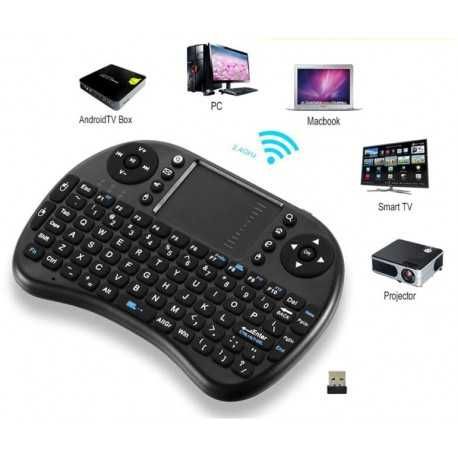 Tastatura luminata RGB Wireless, cu Touchpad, Smart TV Box, PC, Laptop