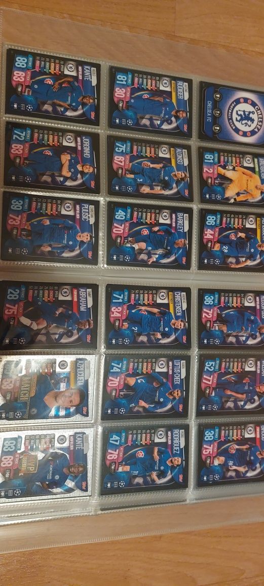 Set aproape complet (lipsa 2) de cartonașe Topps UCL Match Attax 19/20