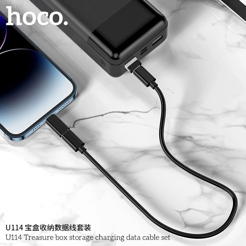 Hoco U114 Treasure box storage charging data cable set 60W