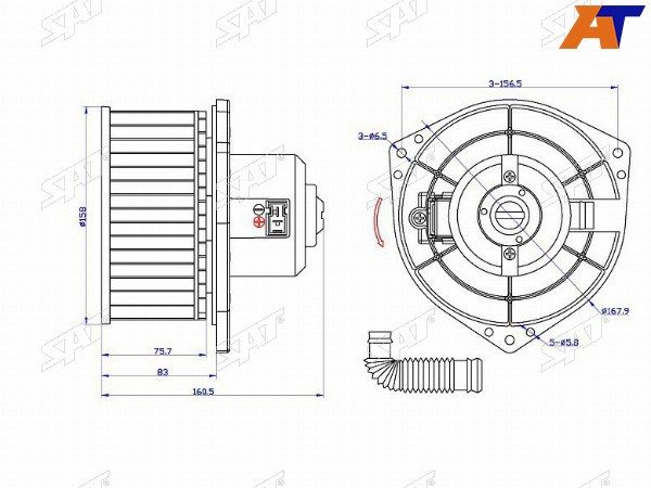 Мотор отопителя салона Nissan Bluebird