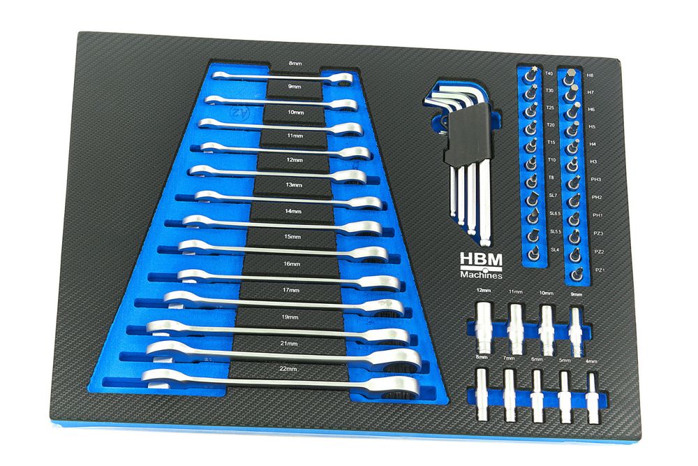 Set module pentru dulap scule 4 buc 154 piese albastru