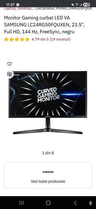 Monitor Samsung LC24RG50FQUXEN