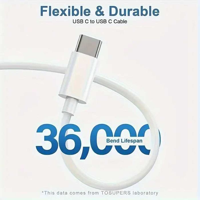 Кабели Type-C към USB-C в пакет от 5 броя/ PC Бързо Зареждащи до 120W!