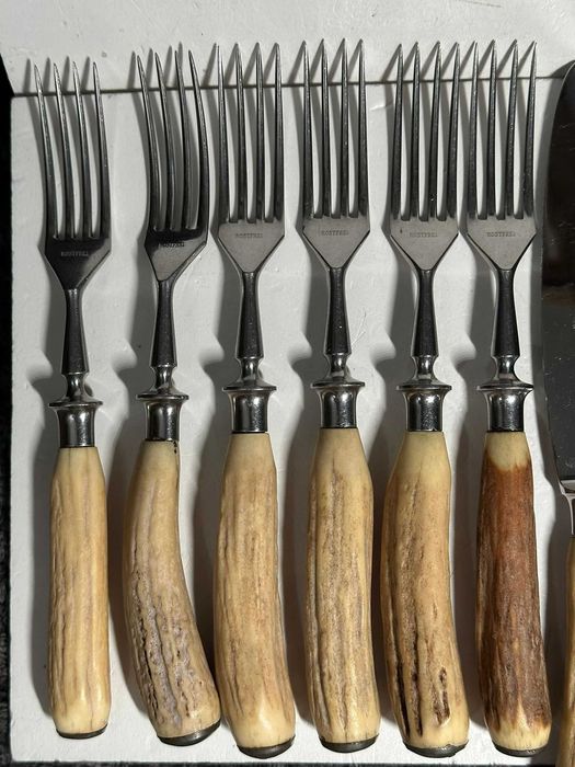 SET TACAMURI - Maner CORN - ANTON WINGEN JR - 6 Furculite + 6 Cutite !