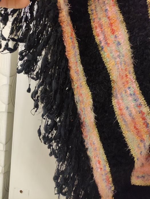 Poncho cardigan pulover