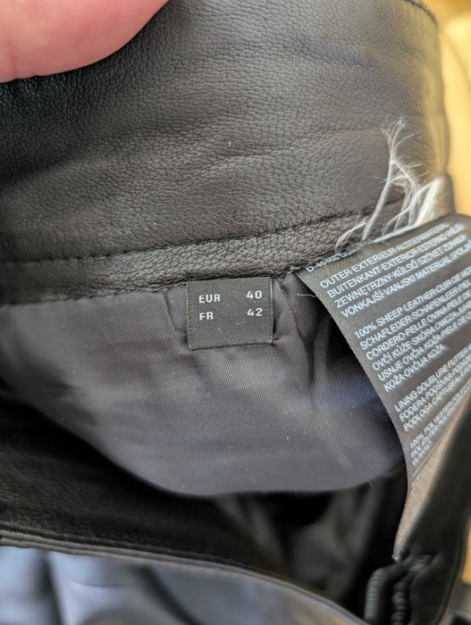 Pantaloni C&A Premium de piele naturala, barbati, marime 40 / M