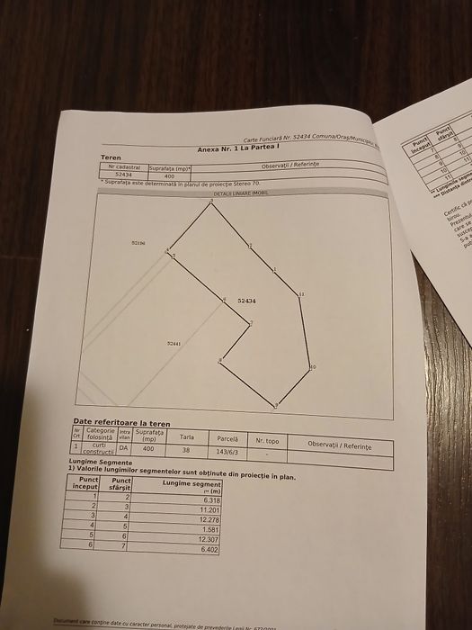Vănd parcelă teren intravilan 400mp in Balș str.Cireșului nr.88C
