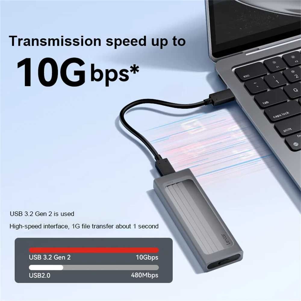 Оригинальный внешний жесткий диск Lexar M.2 NVMe SSD USB 3,2 Gen 2-1TB