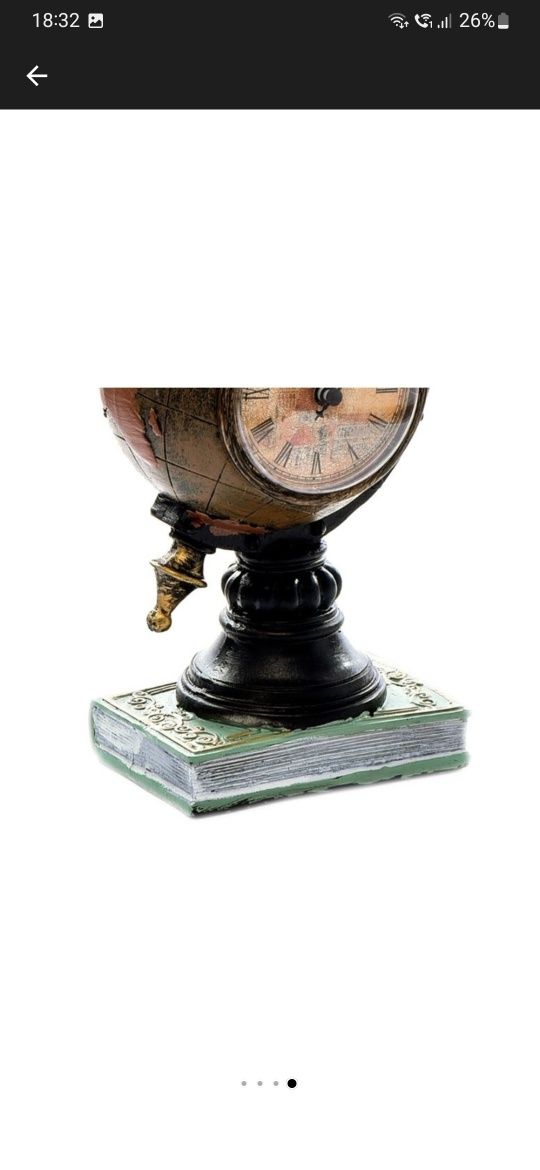 Ceas decorativ antic  globul pamantesc,  29cm