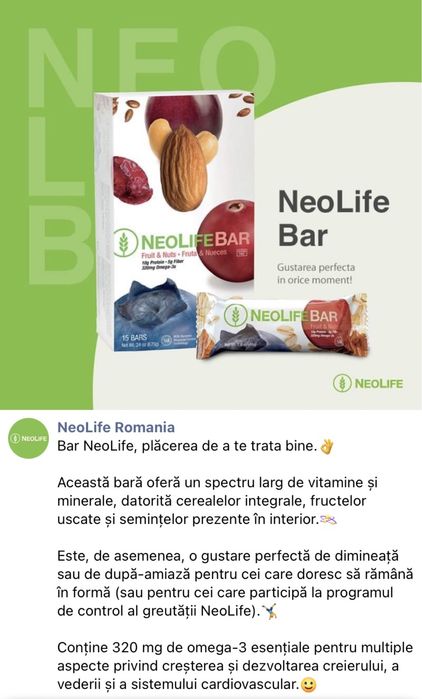 Suplimente Naturale 100%.  Neolife