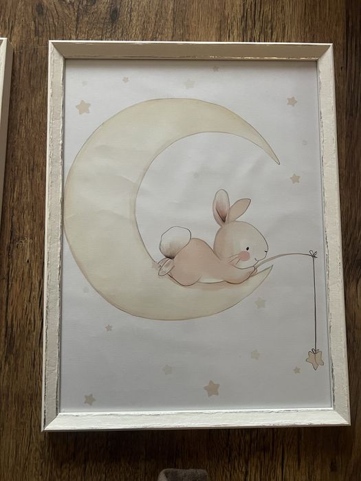 Картини на зайчета за детска стая