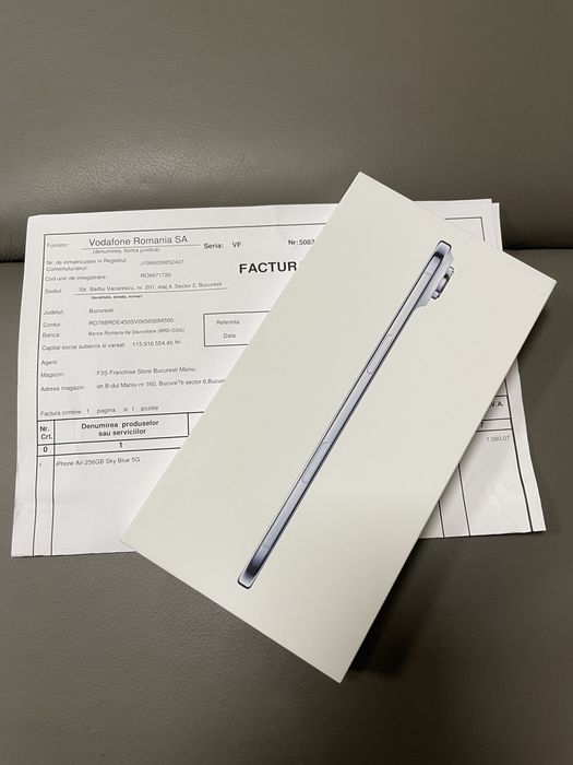 STOC - Iphone 17 AIR 256Gb Blue / Albastru sigilat - garantie 24 luni