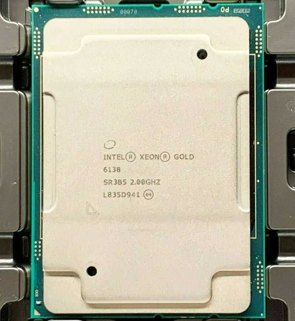 2 x Intel Xeon Gold 6138 20/40 ядра 3.70GHz FCLGA3647 процесор cpu