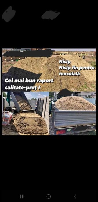 Transport nisip sort balast etc