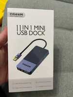 Docking Station QGeeM USB-C, 11 in 1 ports usb