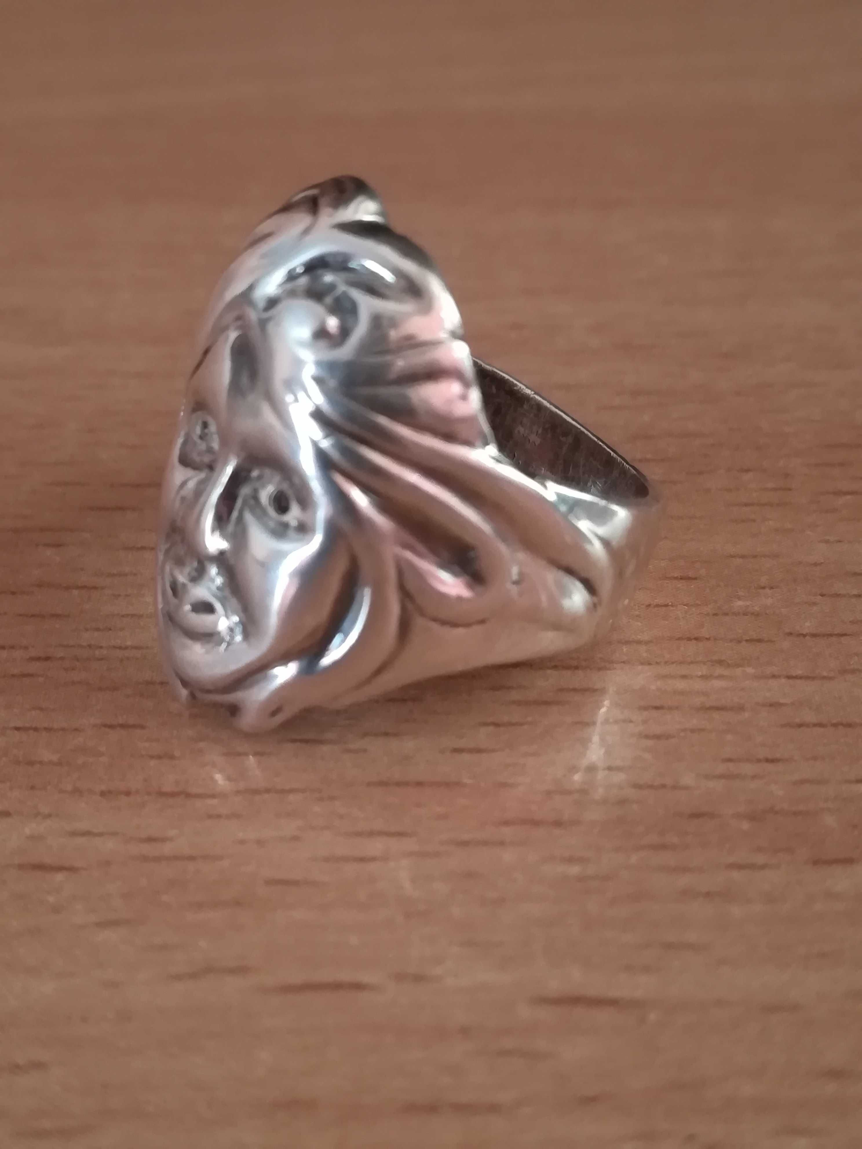 Кольцо-печатка мужская серебро размер 17,5