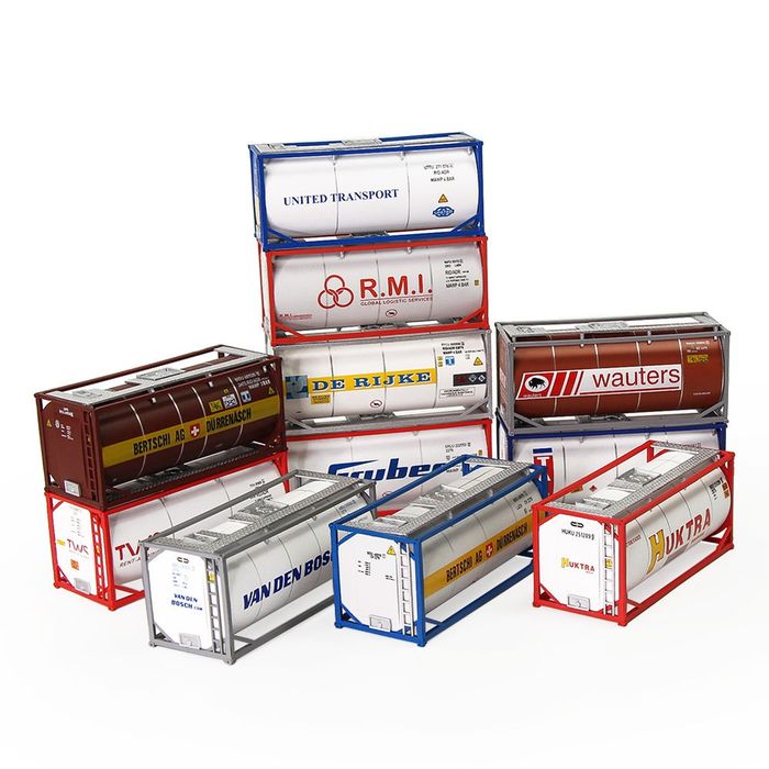 Containere cisternă, încărcătura vagoane marfă trenuleț electric HO