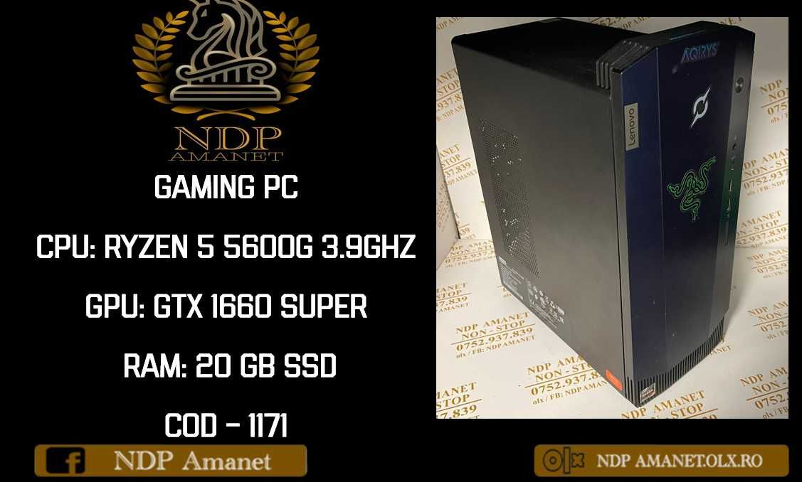 NDP Amanet NON-STOP Iuliu Maniu 69 GAMING PC RYZEN 5 GTX 1660 S (1155)
