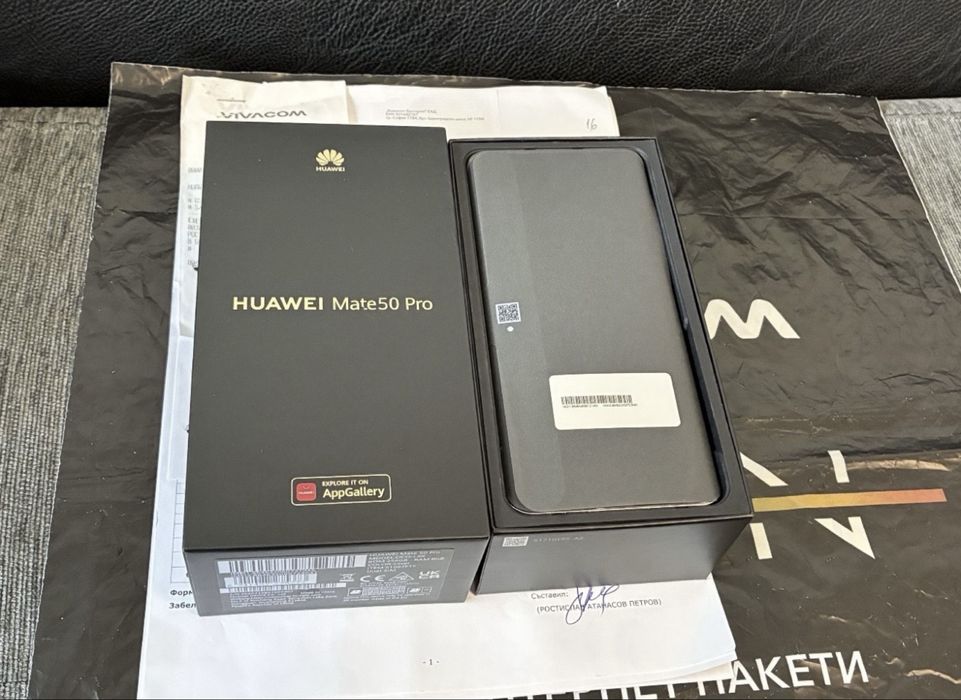 ***256GB Huawei Mate 50 Pro Vivacom Гаранция 2025г. Silver