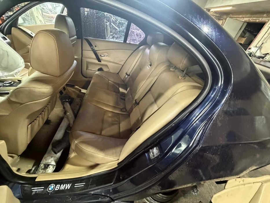 кожен салон и черен таван bmw e60 530d бмв е60
