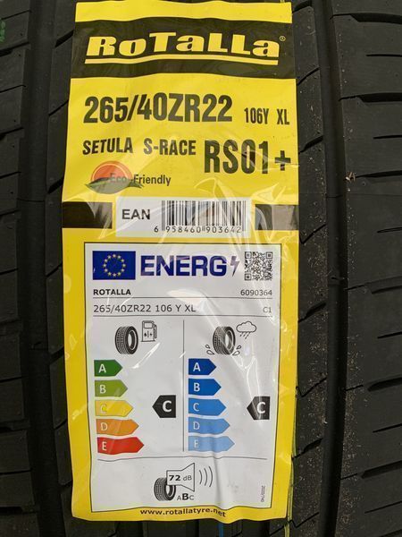 Нови летни гуми ROTALLA SETULA S-RACE RS01+ 265/40R22 106Y XL НОВ DOT