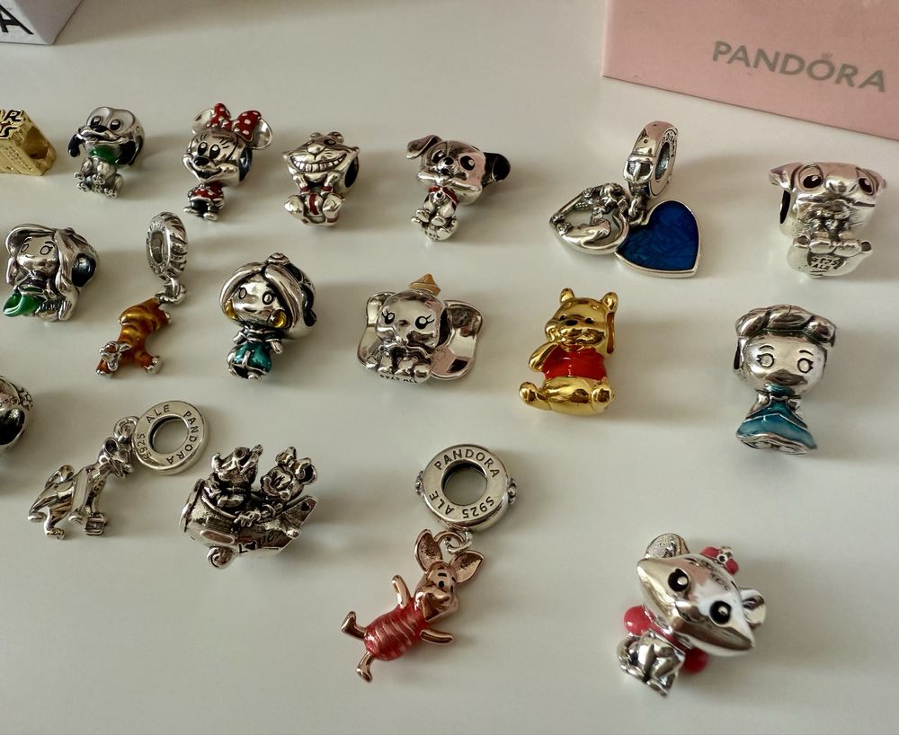 S925 Сребърни талисмани Pandora ALE - Disney , Mickey , Ариел и други