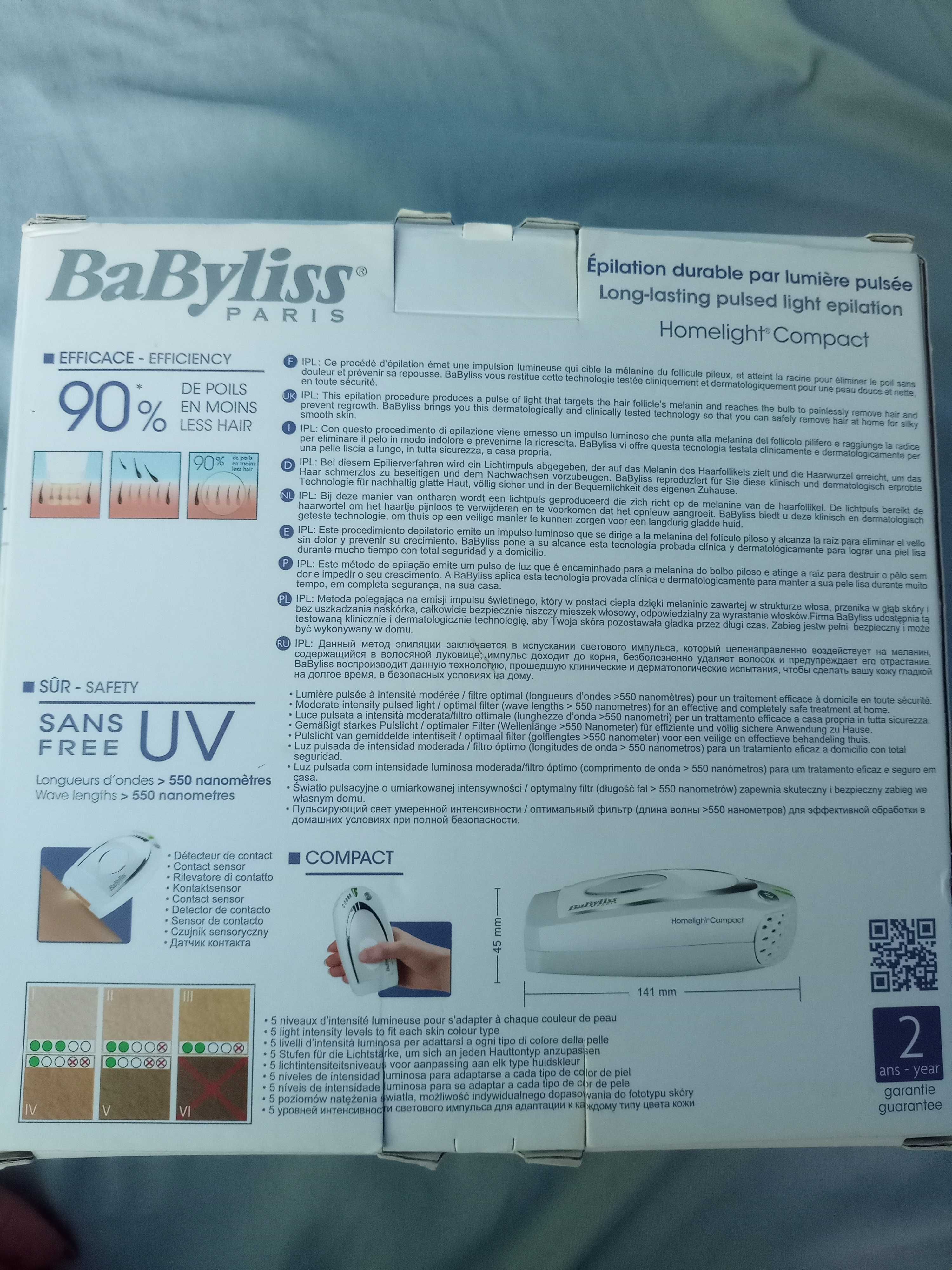 Фотоепилатор BABYLISS 200 000 импулса