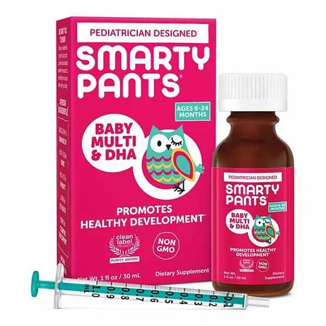 Детские омега-3+ витамины с 6 до 24 мес SmartyPants Baby Multi & DHA