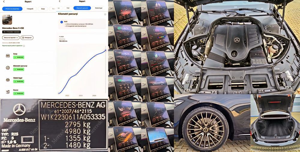 Mercedes S450 Hybrid, 3.0 -367 Cp,4Matic, An 2022, Ireproșabil  !!
