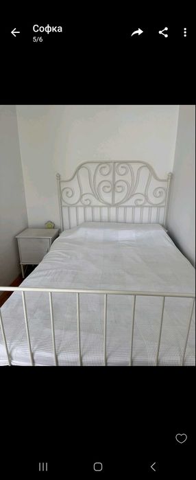 Спалня от ковано желязо с матрак