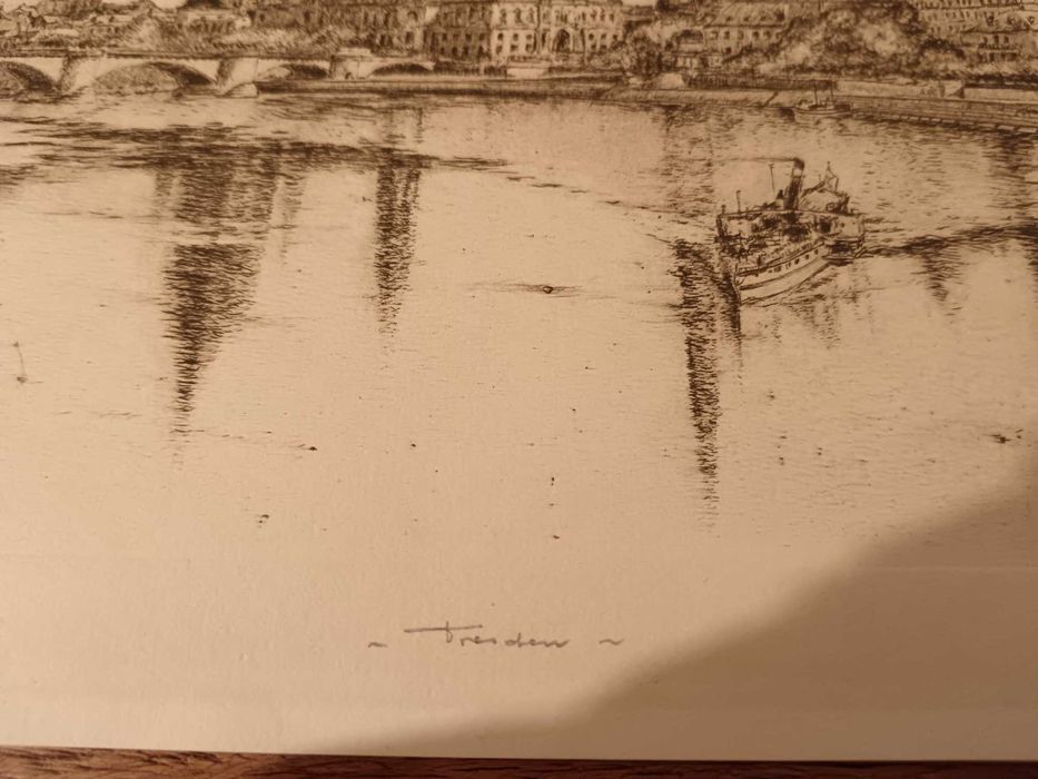 Прекрасен офорт на германския график Albin Mildner – ок. 1930 г.