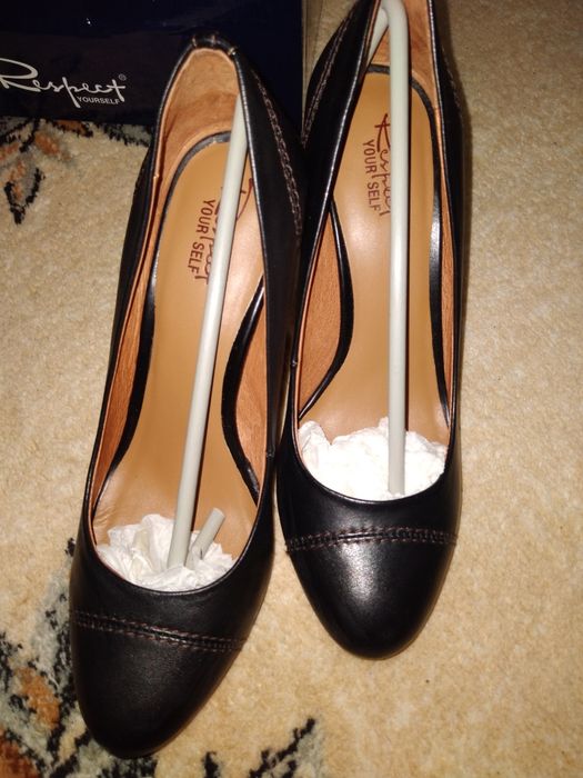 Туфли кожаные женские лодочка