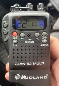 Stație radio auto Midland Alan 52 Multi, puțin folosită, poze reale.