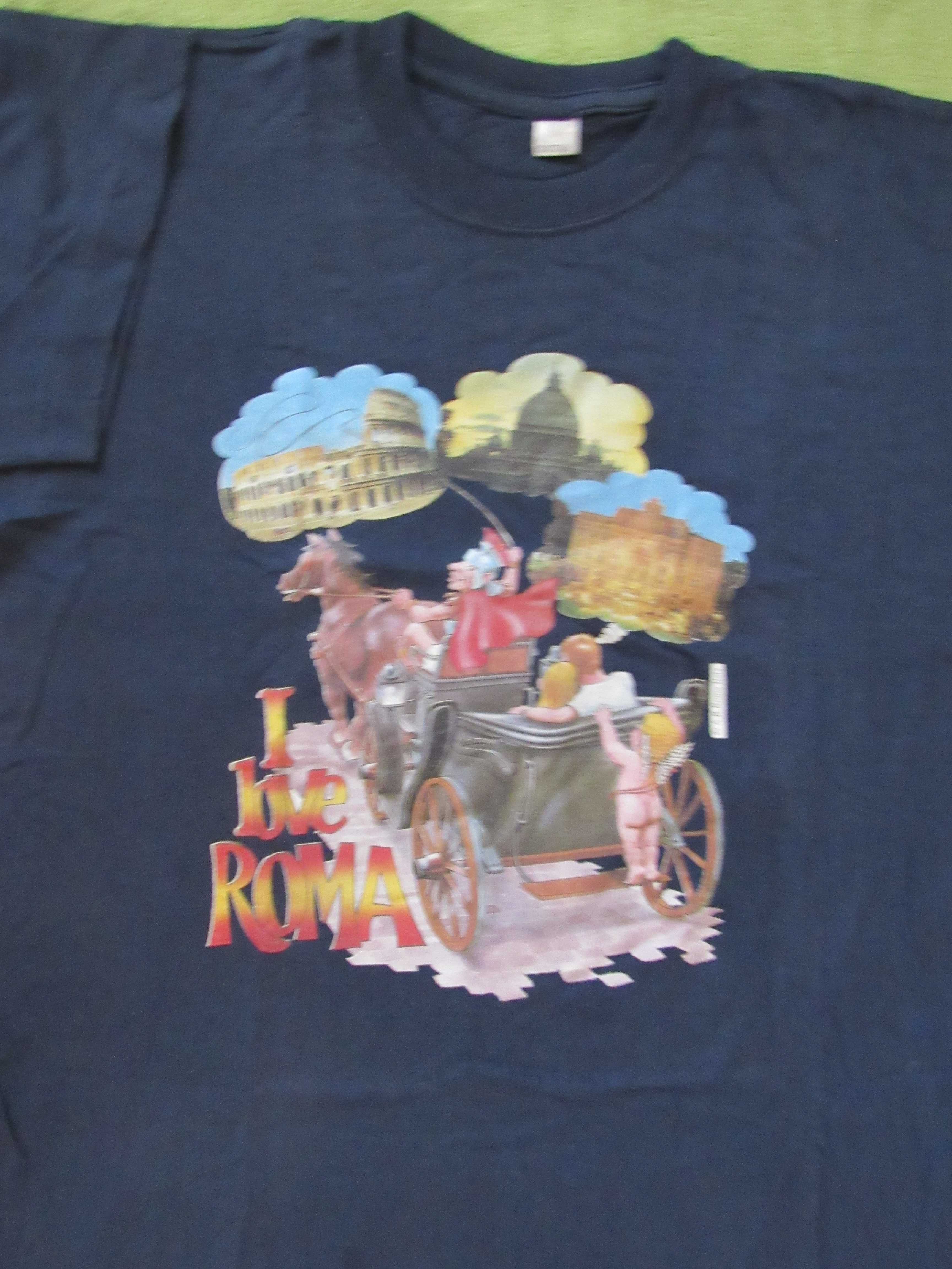Оригинална мъжка тениска с къс ръкав от Рим с щампа,XL