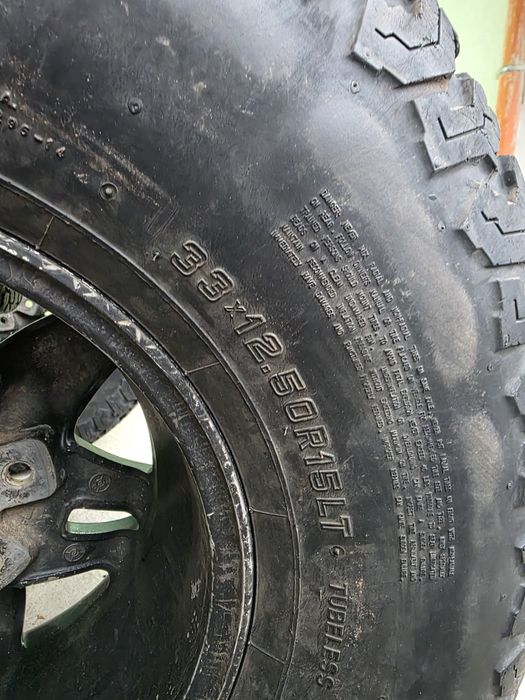 Гуми 33х12.5r15 all terrain с джанти