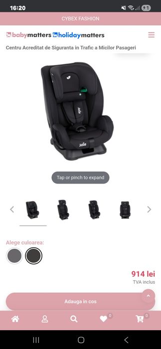 Scaun joie auto 0-4 ani