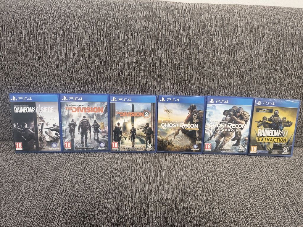 The division 1& 2, Ghost Recon Wildlands, Breakpoint Rainbow Six PS4