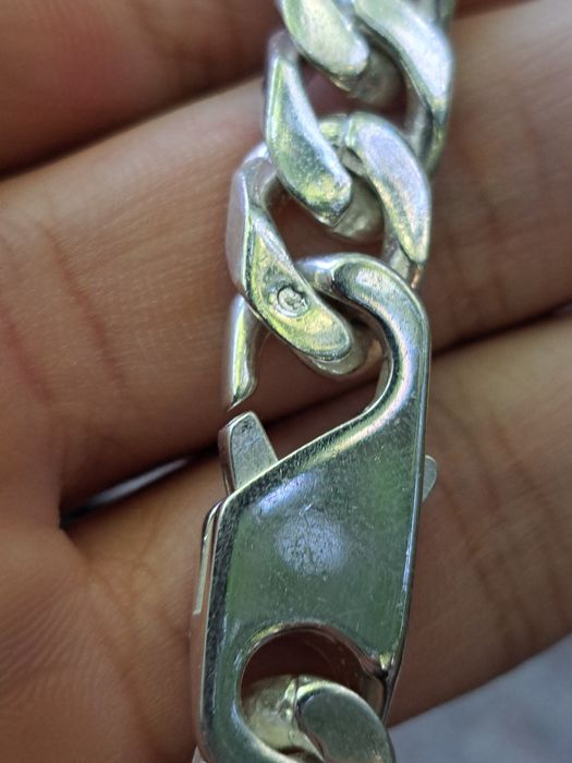 Bratara argint Cuban cu placuta 45 grame