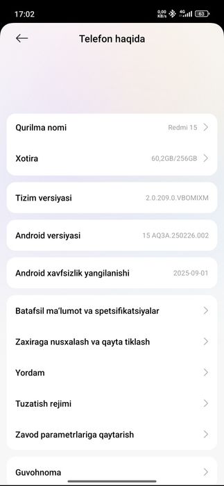 Redmi 15 pjoneee